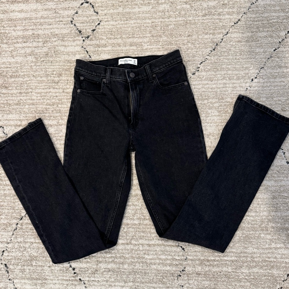 Abercrombie & Fitch Black Straight Jeans size 25